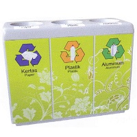 Plastic recycle bins