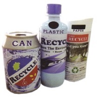 Plastic recycle bins