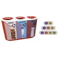 Plastic recycle bins