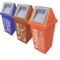 Plastic recycle bins
