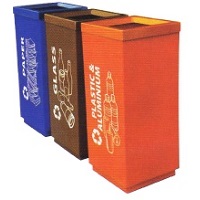 Plastic recycle bins