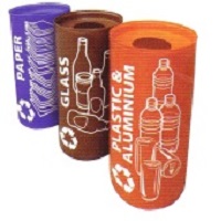 Plastic recycle bins