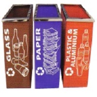 Plastic recycle bins