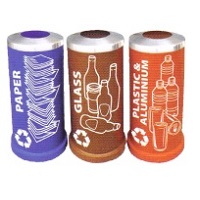 Plastic recycle bins