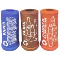 Plastic recycle bins