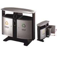 Stainless steel recycle bins