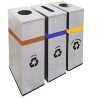 Stainless steel recycle bins