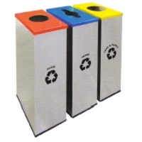 Stainless steel recycle bins