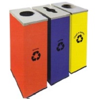 Stainless steel recycle bins