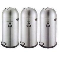 Stainless steel recycle bins