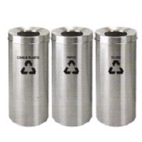 Stainless steel recycle bins