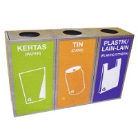 Stainless steel recycle bins